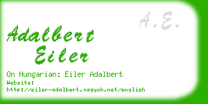 adalbert eiler business card